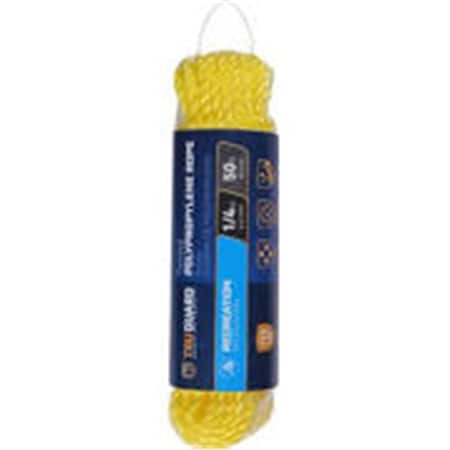 Mibro 0.25 in. x 50 ft. Tru Guard Twis Rope, Yellow 231514